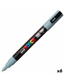 Rotulador POSCA PC-3M Cinzento (6 Unidades) | Tienda24 Tienda24.eu