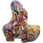 Statua Decorativa Alexandra House Living Multicolore Plastica Gorilla Graffiti 18 x 21 x 23 cm Ciotola di Alexandra House Liv...