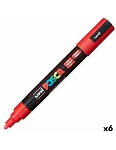 Filzstifte POSCA PC-5M Rot (6 Stück) von POSCA, Fineliner - Ref: S8422617, Preis: 20,03 €, Rabatt: %