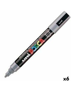 Rotuladores POSCA PC-1MR Prateado (6 Unidades) | Tienda24 Tienda24.eu