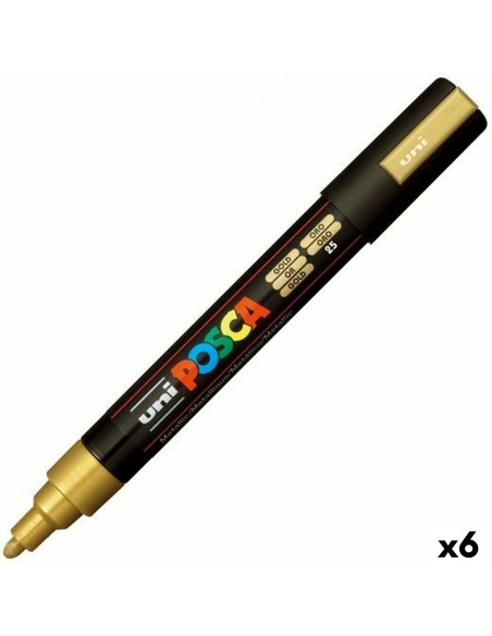 Rotuladores POSCA PC-5M Dorado (6 Unidades) | Tienda24 Tienda24.eu