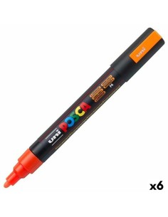 Pennarelli POSCA PC-5M Punta a proiettile Fluoro Arancio (6 Unità) da POSCA, Penne a punta porosa - Ref: S8422644, Precio: 18...