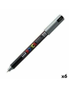 Rotulador POSCA PC-3M Cinzento (6 Unidades) | Tienda24 Tienda24.eu