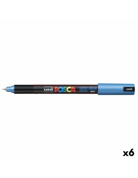 Marcador POSCA PC-1MR metálico Azul (6 Unidades) | Tienda24 Tienda24.eu