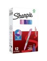 Permanent marker Sharpie Purple Pink Turquoise (12 Units) | Tienda24 Tienda24.eu