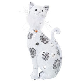 Figurine Décorative Alexandra House Living Blanc Acrylique Plastique Mélamine Chat 12 x 6 x 26 cm de Alexandra House Living, ...