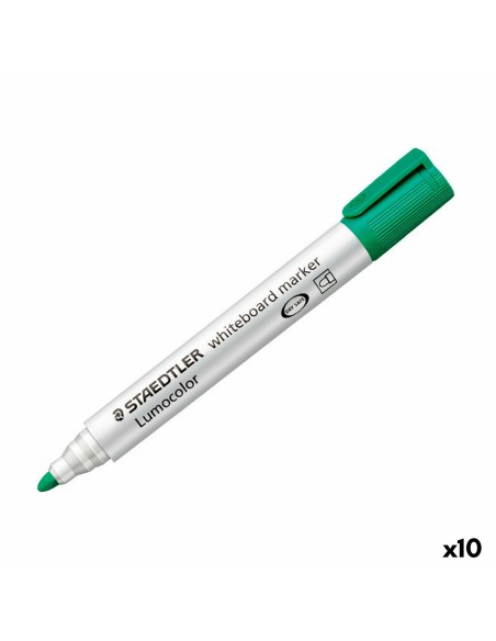 Pennarello per Lavagna Staedtler Lumocolor Lavagna bianca 8 Pezzi Verde (10 Unità) da Staedtler, Marcatori cancellabili a sec...