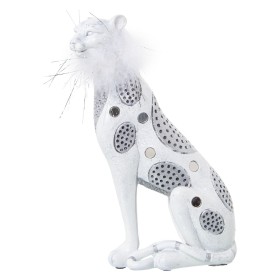 Deko-Figur Alexandra House Living Weiß Silberfarben Kunststoff Leopard 12 x 15 x 27 cm von Alexandra House Living, Sammlerstü...