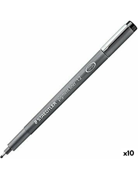 Rotuladores Staedtler Pigment Line Negro (10 Unidades) | Tienda24 Tienda24.eu