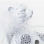 Figura Decorativa Alexandra House Living Branco Acrílico Plástico Melamina Leopardo 23 x 9 x 12 cm de Alexandra House Living,...