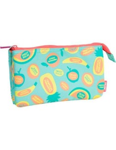 Necessaire Milan Frutikis 5 scompartimenti Verde Arancio 22 x 12 x 4 cm da Milan, Porta penne - Ref: S8423182, Precio: 13,61 ...