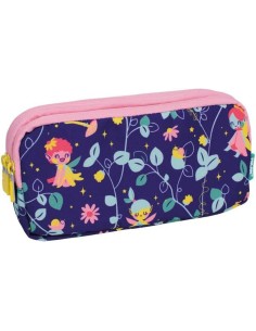 Plumier Doble Moos Flores Multicolor 12.5 x 19.5 x 4 cm 28 piezas | Tienda24 Tienda24.eu