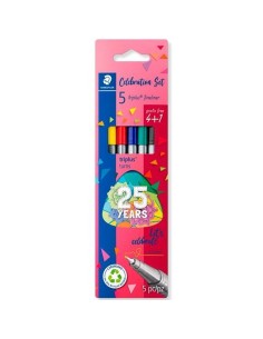 Set di Pennarelli Staedtler Triplus Fineliner 334 Multicolore (10 Unità) da Staedtler, Penne a punta porosa - Ref: S8423390, ...