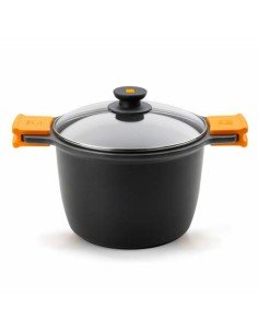 Casserole avec couvercle en verre Quttin Caesar Acier ø 24 x 15,5 cm (4 Unités) | Tienda24 Tienda24.eu