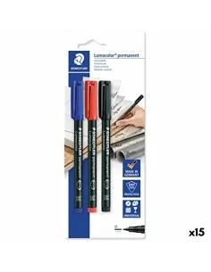 Set di Pennarelli Staedtler Lumocolor 317-S Multicolore 10 Pezzi (15 Unità) da Staedtler, Pennarelli indelebili e marcatori -...