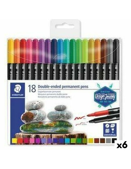 Set di Pennarelli Staedtler Design Journey Multicolore (6 Unità) da Staedtler, Pennarelli indelebili e marcatori - Ref: S8423...