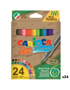 Set of Felt Tip Pens Carioca Joy Eco Family 24 Pieces Multicolour (24 Units) by Carioca, Fineliners - Ref: S8424160, Price: 4...