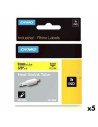 Ruban Laminé pour Etiqueteuses Rhino Dymo ID1-9 Jaune Noir 9 x 1,5 mm (5 Unités) | Tienda24 Tienda24.eu