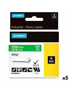 Laminiertes Klebeband zur Kennzeichnung von Maschinen Dymo 12267 12 mm x 4 m Durchsichtig Kunststoff Schwarz (10 Stück) | Tienda24 Tienda24.eu