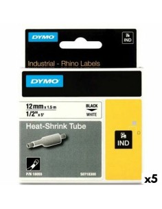 Laminiertes Klebeband zur Kennzeichnung von Maschinen Dymo 12267 12 mm x 4 m Durchsichtig Kunststoff Schwarz (10 Stück) | Tienda24 Tienda24.eu