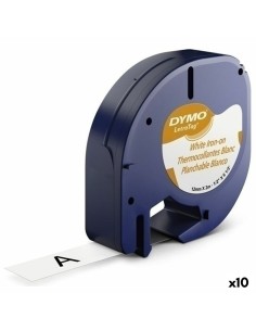 Nastro Laminato per Etichettatrici Dymo 18769 12 mm x 2 m Nero Bianco Tessile (10 Unità) da Dymo, Etichette adesive e adesivi...