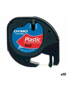 Nastro Laminato per Etichettatrici Dymo 91203 12 mm LetraTag® Nero Rosso (10 Unità) da Dymo, Etichette adesive e adesivi - Re...