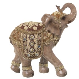 Figura Decorativa Alexandra House Living Gris Dorado Plástico Elefante 13 x 25 x 26 cm de Alexandra House Living, Coleccionab...