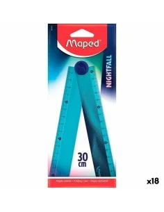 Righello Maped Nightfall Azzurro Plastica 30 cm 18 Unità da Maped, Righelli e squadre - Ref: S8424918, Precio: 20,91 €, Descu...