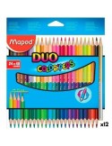 Lápis de cores Maped Duo Color' Peps Multicolor 24 Peças Ponta dupla (12 Unidades) | Tienda24 Tienda24.eu