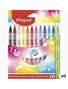 Set di Pennarelli Maped Mini Cute Multicolore 12 Pezzi (12 Unità) da Maped, Penne a punta porosa - Ref: S8424953, Precio: 30,...