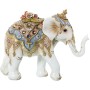 Figura Decorativa Alexandra House Living Blanco Dorado Plástico Elefante 12 x 21 x 27 cm de Alexandra House Living, Coleccion...