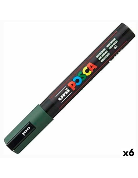 Marker POSCA PC-5M Dark green (6 Units) | Tienda24 Tienda24.eu