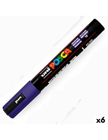 Marker POSCA PC-5M Electric blue (6 Units) | Tienda24 Tienda24.eu