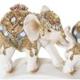 Figura Decorativa Alexandra House Living Blanco Dorado Plástico Elefante 9 x 15 x 27 cm de Alexandra House Living, Colecciona...