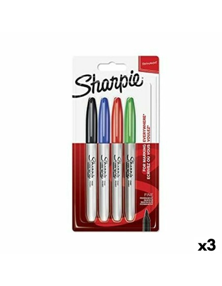 Set of Felt Tip Pens Sharpie Multicolour 4 Pieces (3 Units) | Tienda24 Tienda24.eu