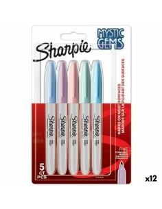 Set of Felt Tip Pens Sharpie Mystic Gems Multicolour 5 Pieces (12 Units) by Sharpie, Permanent Markers & Marker Pens - Ref: S...