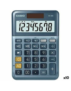 Calcolatrice Casio MS-80E Azzurro (10 Unità) da Casio, Semplici - Ref: S8425379, Precio: 121,64 €, Descuento: %