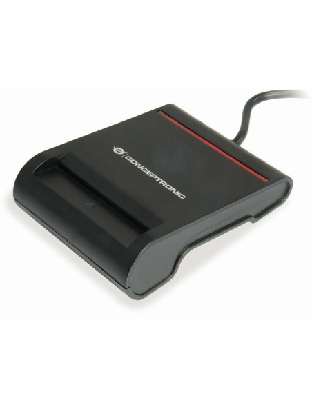 Electronic ID Reader Conceptronic Black | Tienda24 Tienda24.eu