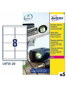 Étiquettes adhésives Q-Connect KF01581 Blanc 100 Volets 38 x 21 mm 65 Etisuettes | Tienda24 Tienda24.eu