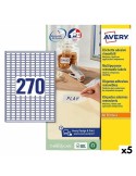 Printer Labels Avery White 25 Sheets 17,8 x 10 mm (5 Units) | Tienda24 Tienda24.eu