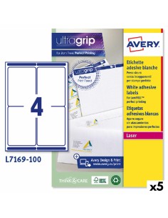 Etichette per Stampante Avery L7169 Bianco 100 fogli 99,1 x 139 mm (5 Unità) da Avery, Etichette adesive e adesivi - Ref: S84...