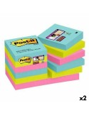 Set of Sticky Notes Post-it Super Sticky Multicolour 12 Pieces 47,6 x 47,6 mm (2 Units) | Tienda24 Tienda24.eu