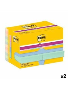 Note Adesive Post-it Super Sticky Multicolore 12 Pezzi 47,6 x 47,6 mm (2 Unità) da Post-it, Blocchetti memo adesivi - Ref: S8...