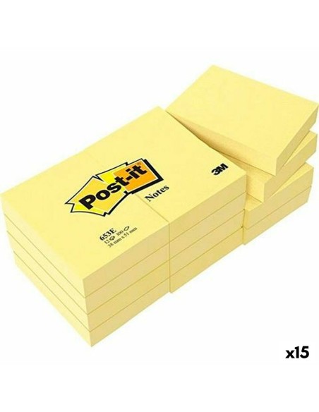 Notepad Post-it 38 x 51 mm Yellow (15 Units) | Tienda24 Tienda24.eu