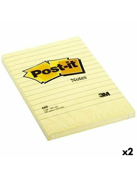 Notes Adhésives Post-it XL 15,2 x 10,2 cm Jaune (2 Unités) | Tienda24 Tienda24.eu