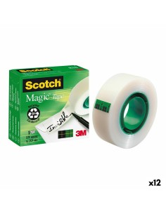 Adhesive Tape Scotch Magic Transparent White 19 mm x 33 m (12 Units) by Scotch, Adhesive tape - Ref: S8426239, Price: 31,36 €...