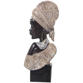 Bust Alexandra House Living Black Golden Plastic African Woman 11 x 19 x 40 cm by Alexandra House Living, Sculptures - Ref: D...