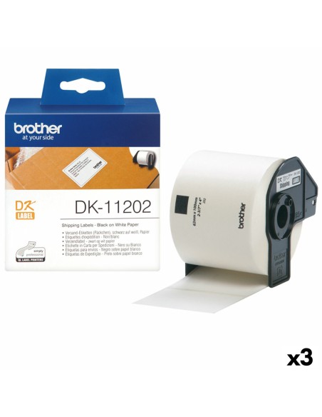 Drucker-Etiketten Brother DK-11202 Schwarz/Weiß 62 x 100 mm (3 Stück) | Tienda24 Tienda24.eu