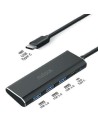 Hub USB Nilox NXHUBUSBC03 Schwarz | Tienda24 Tienda24.eu