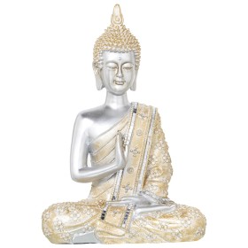 Deko-Figur Alexandra House Living Gold Silberfarben Kunststoff Buddha 17 x 27 x 40 cm von Alexandra House Living, Sammlerstüc...